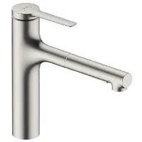 Hansgrohe Zesis M33 160 2jet sBox lite ausziehbar, edelstahloptik (74804800)