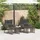 vidaXL Gartenlounge Set 11-tlg. Grau/Dunkelgrau