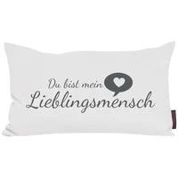 Magma Heimtex Kissen Lieblingsmensch 30 x 50 cm Weiß