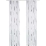 OTTO home Schiebegardine OTTO HOME "Dimona" Gr. 5, weiß (weiß, silbergrau), B:57cm H:265cm, Polyester, Polyester, Gardinen, 2-er Set, Fertiggardine, mit Befestigungszubehör, Wellen