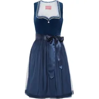 Krüger Madl Dirndl Samt Midi-Dirndl Veneziana blau 38