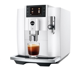 E8 Kaffeevollautomat 17 Kaffeespezialitäten auf Knopfdruck Piano White (EC) 15585