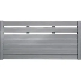 BM Massivholz Sichtschutzelement 180 x 90 cm grau Massivholz