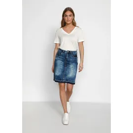 Cream Bleistiftrock Blau 44