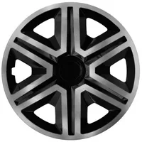 NRM Radkappe ACTION 16 Zoll in Graphite/Schwarz, 16 in Zoll, (4-St) Radzierblenden für Stahlfelgen Zweifarbige Radkappen Satz 4er Set 16" schwarz
