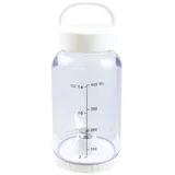 vitaliano Ersatzflasche mit eigenem Schneideelement für tragbarer Smoothie Maker to go, 500ml, spülmaschinenfest - Transparent