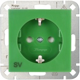 KOPP 940008004 HK07 - Schutzkontakt-Steckdose, Aufdruck ”SV”, Farbe: grün