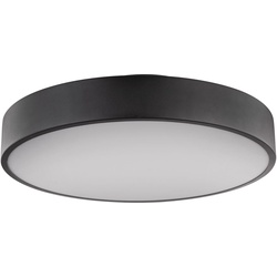 Deckenleuchte mit Fernbedienung Deckenlampe dimmbar Tageslichtleuchte Decke, CCT, schwarz, 1x LED 24W 1350Lm, D 40 cm