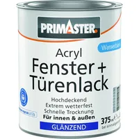 Primaster Acryl Fenster + Türenlack weiß glänzend 0,375 l