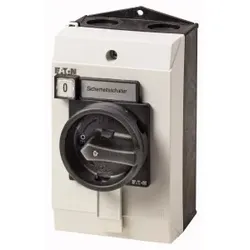 Eaton 172960 Sicherheitsschalter SUVA, T3, 32 A, Aufbau, 2 Schließer, 2 Öffner, HALT-Funktion, mit Warnschild „Sicherheitsschalter”,