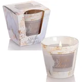 Dekohelden24 Angel Wings Duftkerze 115 g beige