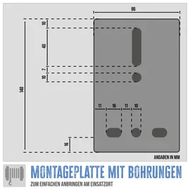 Güde Seilwinde Stahl 20 m schwarz