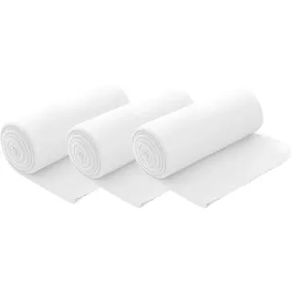 Wometo 3er Set Polar Fleecedecke oekoTex 130x160 cm, ca. 400g mit Anti-Pilling und Kettelrand weiß