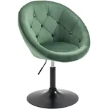 Svita Cocktailsessel HAVANNA Samt 62 x 88 x 58 cm Dunkelgrün höhenverstellbar