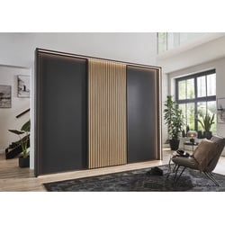 Wiemann Schwebetürenschrank Denver 300 x 236 cm Dekor Grau Graphit