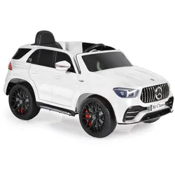 Moni Kinder Elektroauto Mercedes M Klasse W166, EVA-Reifen, Fernbedienung, Musik weiß