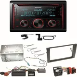 Pioneer FH-S820DAB DAB+ Bluetooth FLAC USB Einbauset für Seat Exeo Audi A4 B6 B7