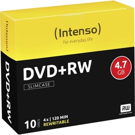 Intenso DVD+RW 4.7GB 10 St. Slimcase Wiederbeschreibbar