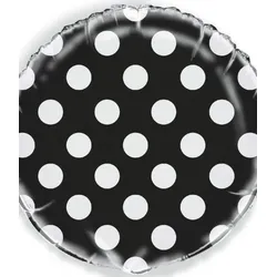 Folienballon Punkte schwarz