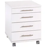 Lomadox Rollcontainer 42 x 57 x 50 cm weiß