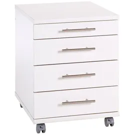 Lomadox Rollcontainer 42 x 57 x 50 cm weiß