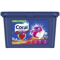 Coral Waschmittel Allin1 Caps Optimal Color für strahlend saubere Farben 18 WL 1 Stück
