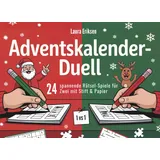 paperu verlag Adventskalender-Duell: 24 spannende Rätsel-Spiele für Zwei mit Stift & Papier Das perfekte Geschenk für die Vorweihnachtszeit