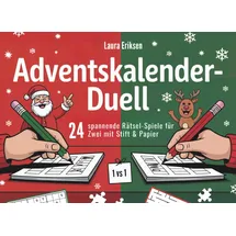 paperu verlag Adventskalender-Duell: 24 spannende Rätsel-Spiele für Zwei mit Stift & Papier Das perfekte Geschenk für die Vorweihnachtszeit