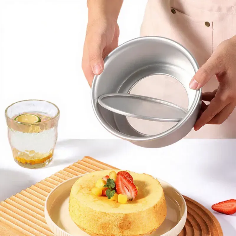 BJ Qi Feng Kuchenform – 6-Zoll-runde Anodenform mit aktivem Boden, Backwerkzeug, antihaftbeschichtet