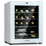 Klarstein Weinkühlschrank Shiraz 16 Quartz, für 16 Standardflaschen á 0,75l,Wein Flaschenkühlschrank Weintemperierschrank Weinschrank Kühlschrank schwarz 43 cm x 56 cm x 45 cm