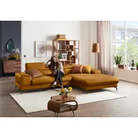 W.Schillig Eckcouch Mikrofaser 3-Sitzer Gelb