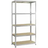 Ironside Steckregal Holz/Metall 180x90 cm 5 Böden beige