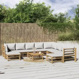 vidaXL Garten-Lounge-Set 11-tlg. braun