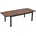 Gartentisch 180-240 100 75 cm Braun/Grau
