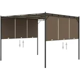 vidaXL Gartenpavillon 3 x 3 m taupe