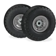 Relaxdays Sackkarrenrad, PU 2er Set 4.1/3.5-4