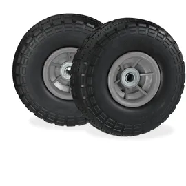 Relaxdays Sackkarrenrad, PU 2er Set 4.1/3.5-4