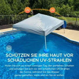 Sunjoy Poolpavillon Gran 3 x 3 m Grau