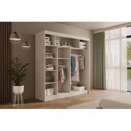 altdecor Schiebetürenschrank VESLI 200 x 215 x 61 cm Weiß