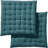 REDBEST Stuhlkissen 40 x 40 x 5 cm grün 2-tlg.