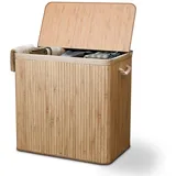Juskys Bambus Wäschekorb Curly - Natur