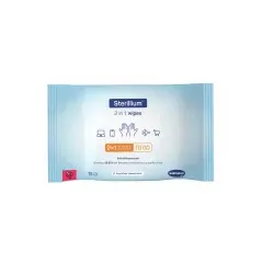 Sterillium® 2in1 wipes Desinfektionstücher für Hände und Flächen 9819420 , 1 Karton = 12 x 15 Tücher, Maße: 15 x 20 cm