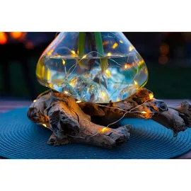 IDENA Lichterkette 10 LED Micro mit Timerfunktion, Batteriebetrieb, 1,20 m lang, für innen, Draht,