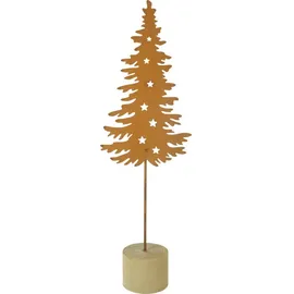 Trendline Baum mit Sternen aus Metall 10 x 5,4 x 32,5 cm Braun