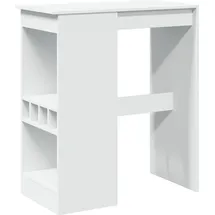 vidaXL Bartisch mit Regal 90 x 47,5 x 103,5 cm Weiß