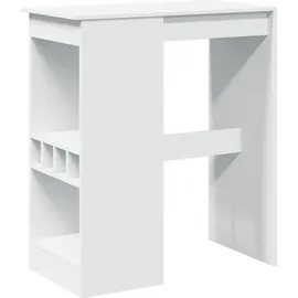 vidaXL Bartisch mit Regal 90 x 47,5 x 103,5 cm Weiß