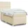 vidaXL Boxspringbett mit Matratze Creme 180x200 cm Stoff
