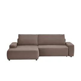 Uno Ecksofa mit Schlaffunktion Bouli ¦ braun ¦ Maße (cm): B: 264 H: 105 T: 162.0