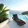 Tectake Rattan Sonnenliege 211 x 69 x 94 cm Schwarz