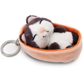NICI Schlüsselanhänger Sleeping Pets Katze schwarz 8cm